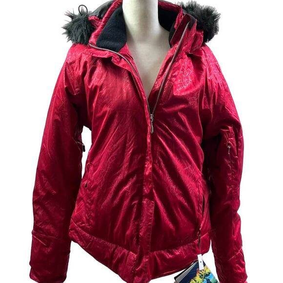 Boulder Gear Onyx Jacket Red Waterproof Hooded Outerwear Size M NEW - Picture 1 of 10